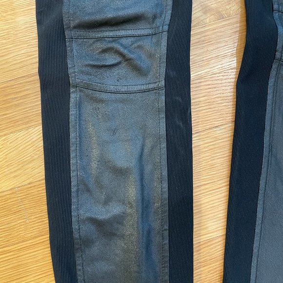 BCBGMaxAzria Faux Leather Contrast Panel Leggings - Picture 6 of 9